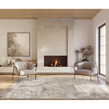 Elysium Astral ELY01 Modern Abstract Distressed Metallic Shimmer Soft Textured Velvet Touch Polyblend Low Profile Short Pile Soft Pale Gold/Taupe/Stone Grey/Ivory/Champagne/Pale Beige Rug-Desire Rugs-Rug Love - The Most Loved Rug Store